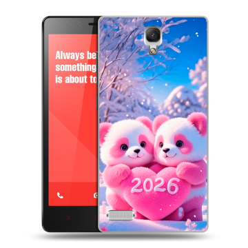 Пластиковый чехол на Xiaomi RedMi Note с принтом Новый год