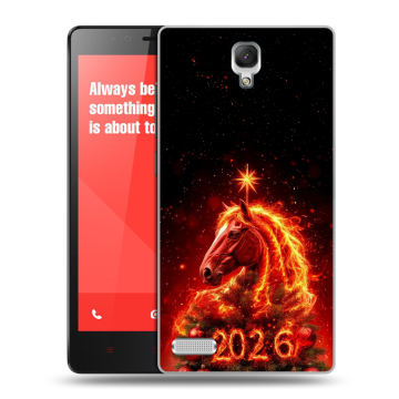 Пластиковый чехол на Xiaomi RedMi Note с принтом Новый год