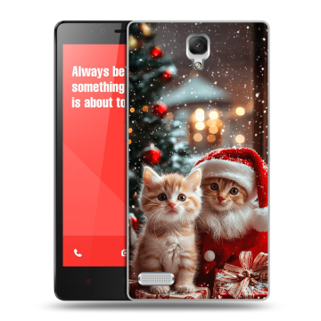 Пластиковый чехол на Xiaomi RedMi Note с принтом Новый год