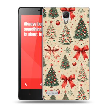 Пластиковый чехол на Xiaomi RedMi Note с принтом Новый год