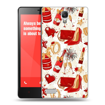 Пластиковый чехол на Xiaomi RedMi Note с принтом Новый год