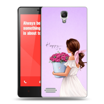 Пластиковый чехол на Xiaomi RedMi Note с принтом женский Пластиковый чехол на Xiaomi RedMi Note с принтом женский