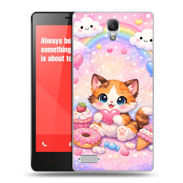 Пластиковый чехол на Xiaomi RedMi Note с принтом для девочек Пластиковый чехол на Xiaomi RedMi Note с принтом для девочек