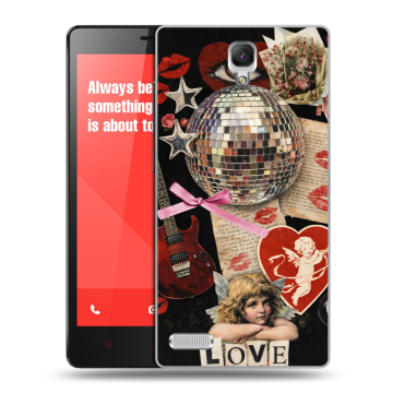 Пластиковый чехол на Xiaomi RedMi Note с принтом для девочек