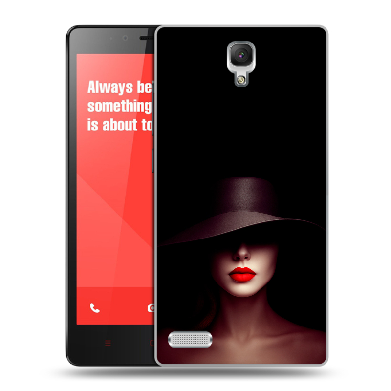 Пластиковый чехол на Xiaomi RedMi Note с принтом Девушка в шляпе Пластиковый чехол на Xiaomi RedMi Note с принтом Девушка в шляпе