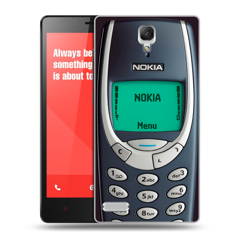 Пластиковый чехол на Xiaomi RedMi Note с принтом Старый телефон Пластиковый чехол на Xiaomi RedMi Note с принтом Старый телефон