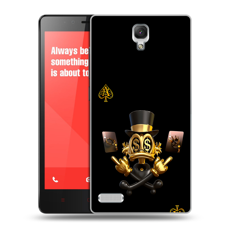 Пластиковый чехол на Xiaomi RedMi Note с принтом Золотой скрудж макдак Пластиковый чехол на Xiaomi RedMi Note с принтом Золотой скрудж макдак
