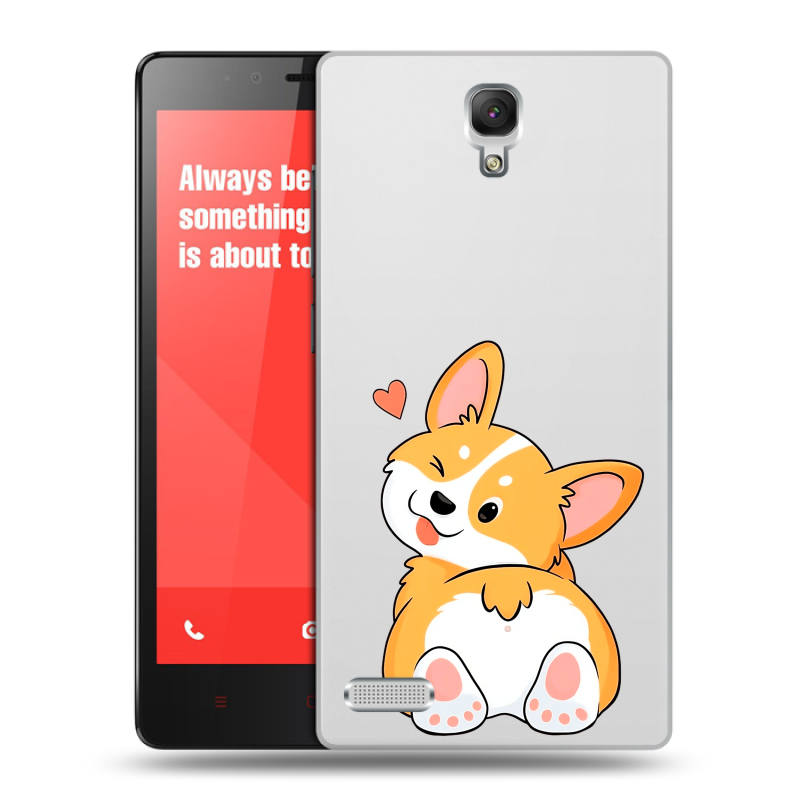 Пластиковый чехол на Xiaomi RedMi Note с принтом Корги Пластиковый чехол на Xiaomi RedMi Note с принтом Корги