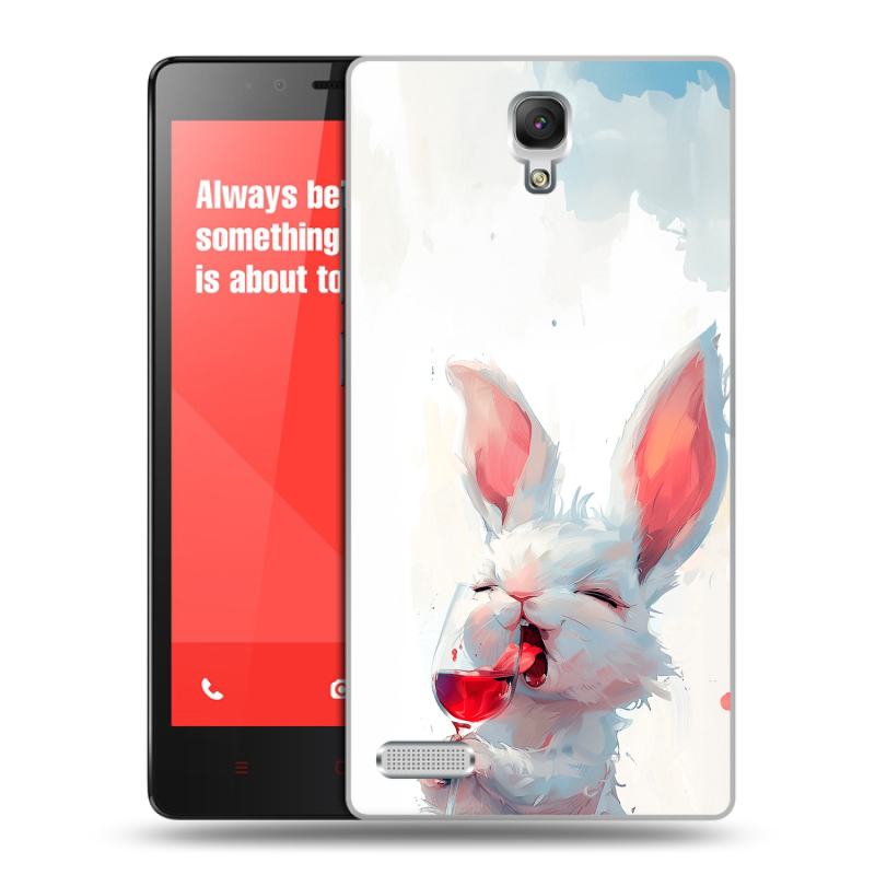 Пластиковый чехол на Xiaomi RedMi Note с принтом кролик зайчик Пластиковый чехол на Xiaomi RedMi Note с принтом кролик зайчик