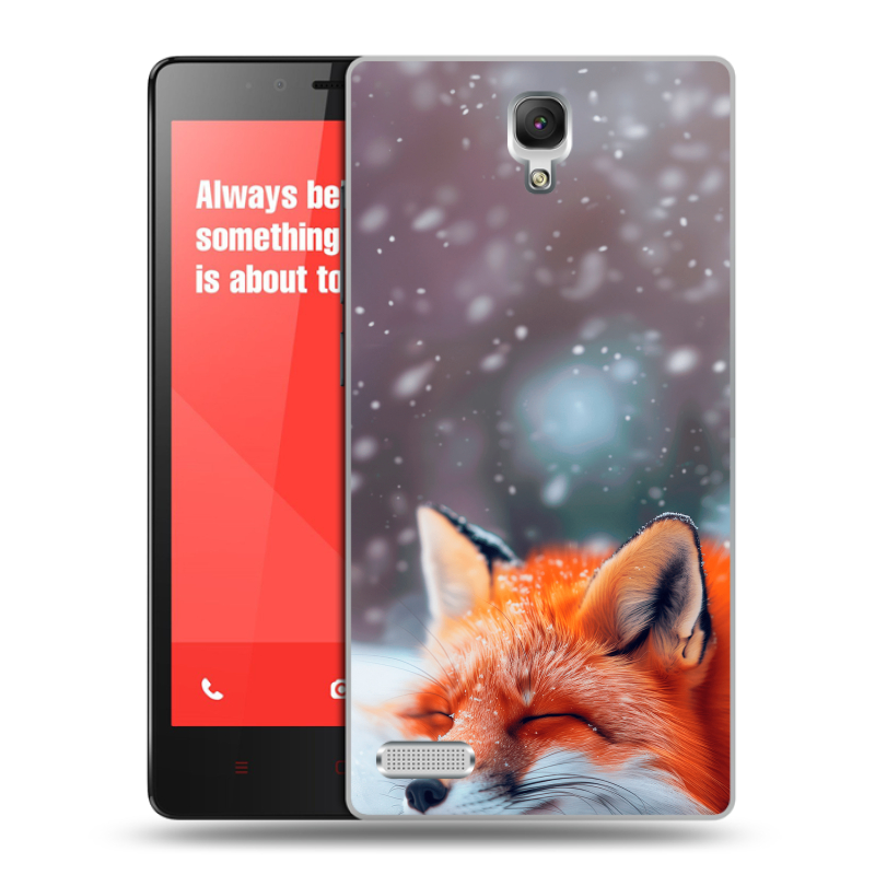 Пластиковый чехол на Xiaomi RedMi Note с принтом лиса Пластиковый чехол на Xiaomi RedMi Note с принтом лиса