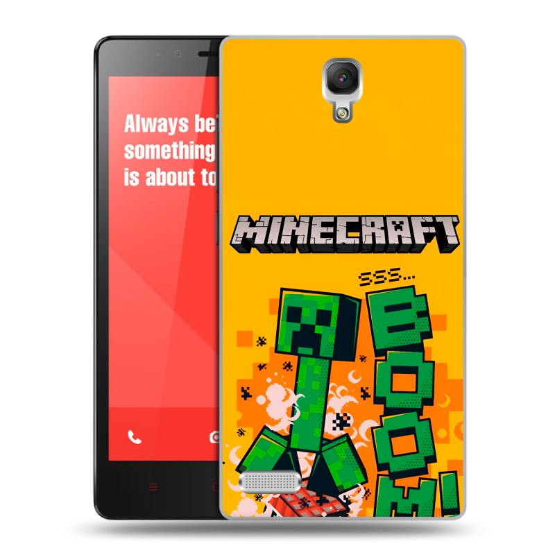 Пластиковый чехол на Xiaomi RedMi Note с принтом Майнкрафт Minecraft Пластиковый чехол на Xiaomi RedMi Note с принтом Майнкрафт Minecraft
