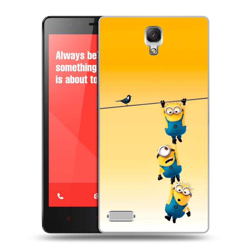 Пластиковый чехол на Xiaomi RedMi Note с принтом Миньоны Пластиковый чехол на Xiaomi RedMi Note с принтом Миньоны