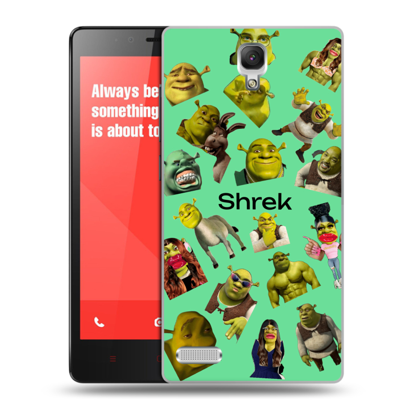 Пластиковый чехол на Xiaomi RedMi Note с принтом Шрек Shrek Пластиковый чехол на Xiaomi RedMi Note с принтом Шрек Shrek
