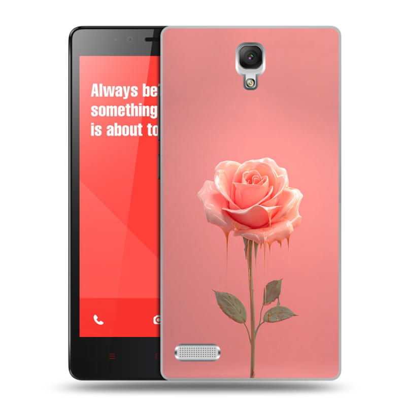 Пластиковый чехол на Xiaomi RedMi Note с принтом Розовая роза Пластиковый чехол на Xiaomi RedMi Note с принтом Розовая роза