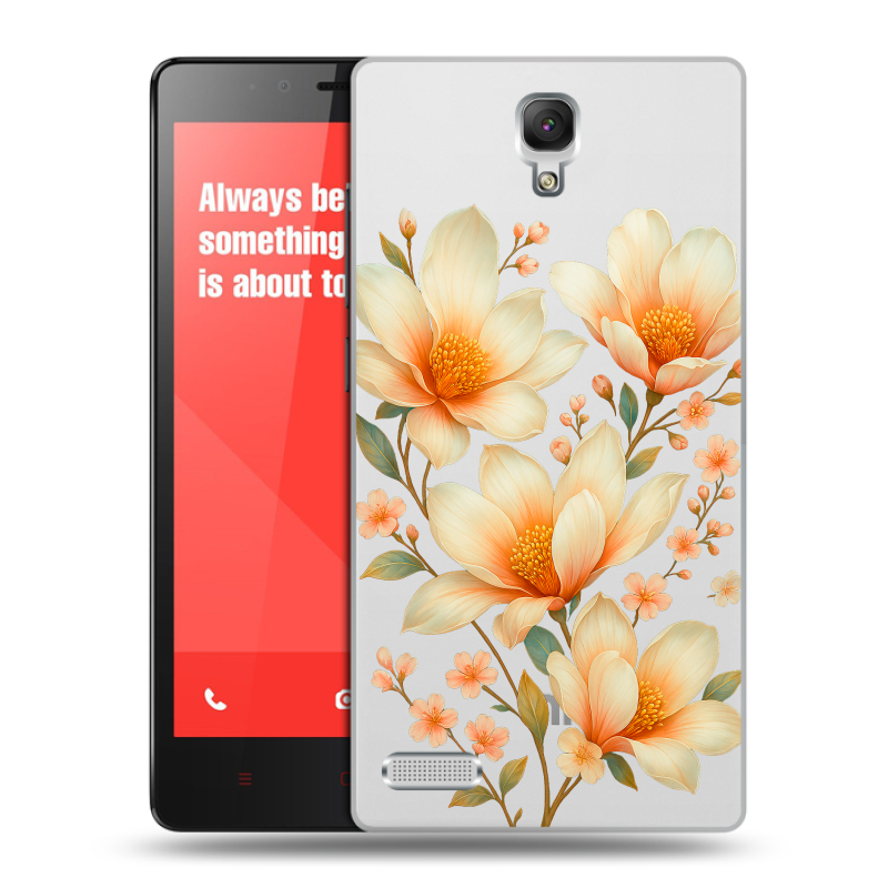 Пластиковый чехол на Xiaomi RedMi Note с принтом Цветы Пластиковый чехол на Xiaomi RedMi Note с принтом Цветы