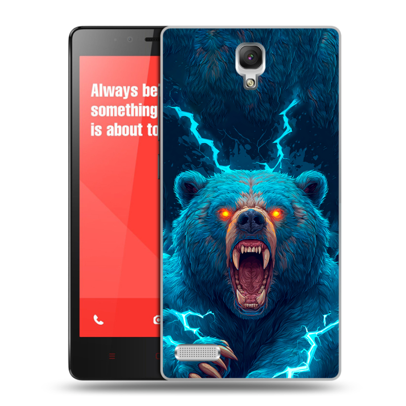 Пластиковый чехол на Xiaomi RedMi Note с принтом Медведь Пластиковый чехол на Xiaomi RedMi Note с принтом Медведь