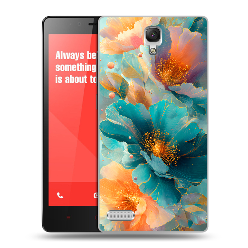 Пластиковый чехол на Xiaomi RedMi Note с принтом Цветы Пластиковый чехол на Xiaomi RedMi Note с принтом Цветы