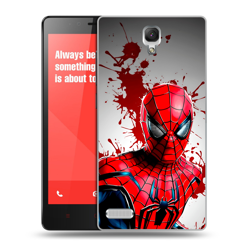Пластиковый чехол на Xiaomi RedMi Note с принтом Spiderman Человек паук Пластиковый чехол на Xiaomi RedMi Note с принтом Spiderman Человек паук