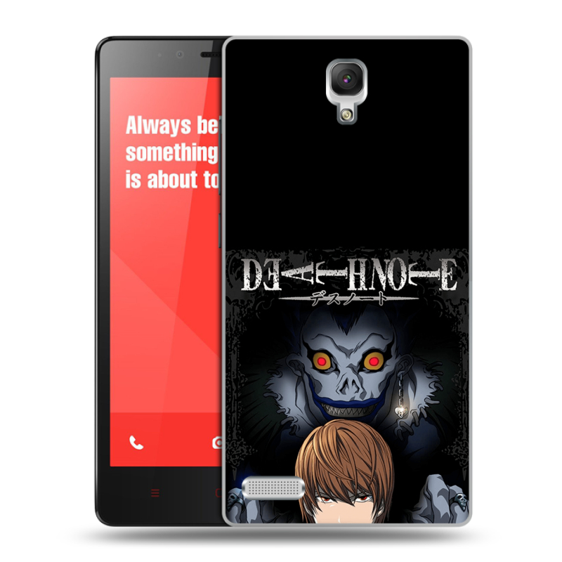 Пластиковый чехол на Xiaomi RedMi Note с принтом Death note Тетрадь смерти Пластиковый чехол на Xiaomi RedMi Note с принтом Death note Тетрадь смерти
