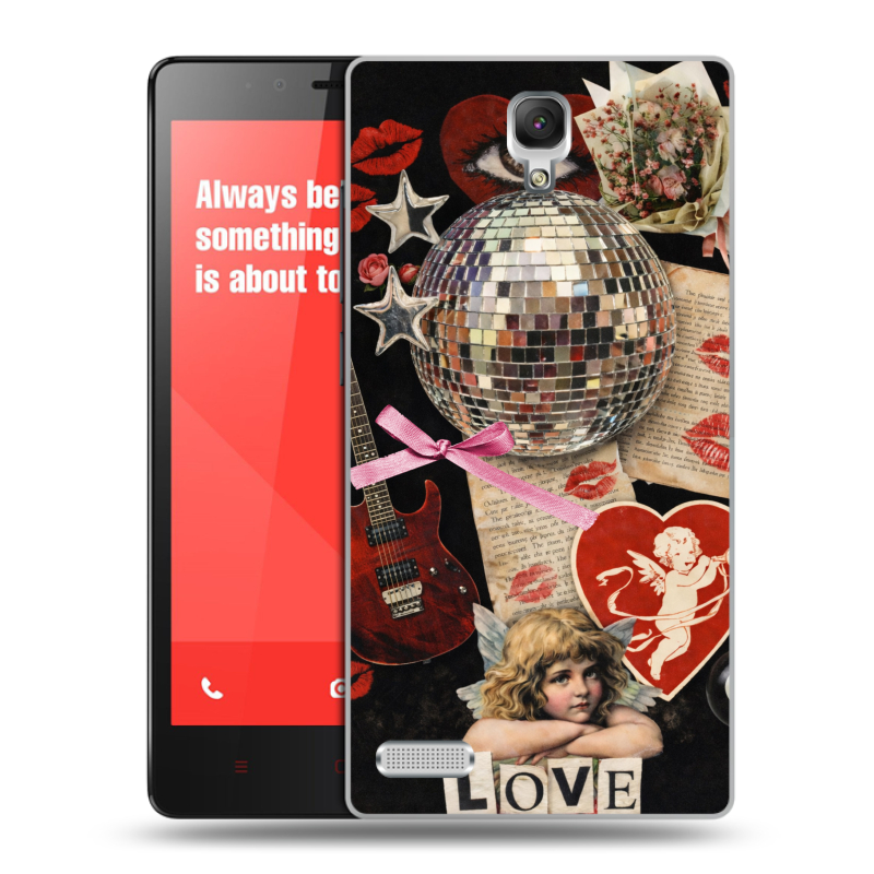 Пластиковый чехол на Xiaomi RedMi Note с принтом для девочек Пластиковый чехол на Xiaomi RedMi Note с принтом для девочек