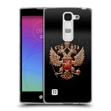 Силиконовый чехол на LG Spirit с принтом Герб России
