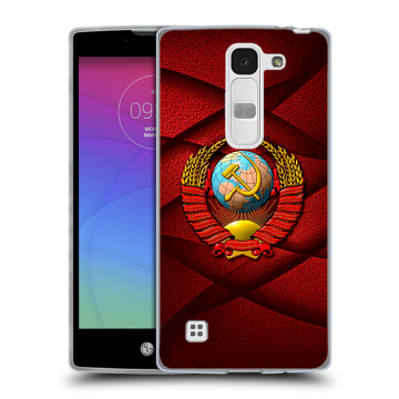 Силиконовый чехол на LG Spirit с принтом Герб СССР
