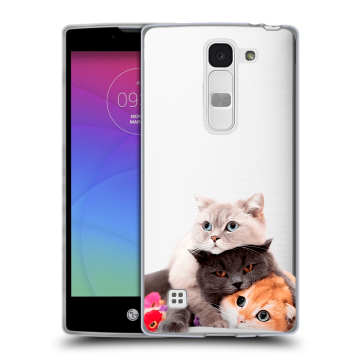 Силиконовый чехол на LG Spirit с принтом Кошки