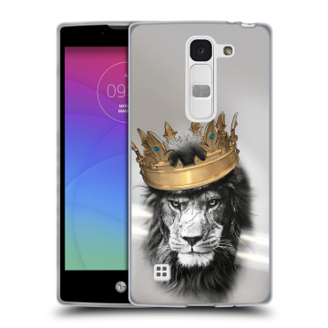 Силиконовый чехол на LG Spirit с принтом Лев с короной Силиконовый чехол на LG Spirit с принтом Лев с короной