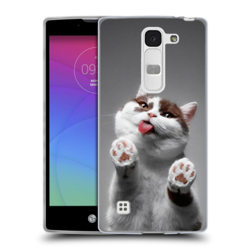 Силиконовый чехол на LG Spirit с принтом Коты