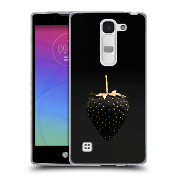 Силиконовый чехол на LG Spirit с принтом Черная клубника