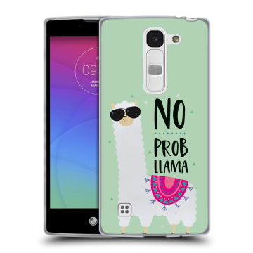 Силиконовый чехол на LG Spirit с принтом Лама