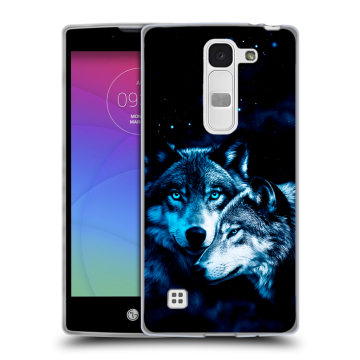 Силиконовый чехол на LG Spirit с принтом Волки