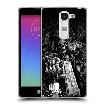 Силиконовый чехол на LG Spirit с принтом Скелет