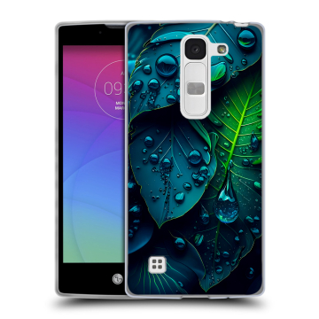 Силиконовый чехол на LG Spirit с принтом Листья