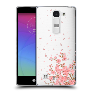 Силиконовый чехол на LG Spirit с принтом Ветка сакуры