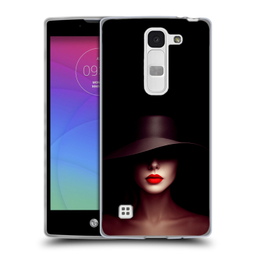 Силиконовый чехол на LG Spirit с принтом Девушка в шляпе
