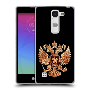 Силиконовый чехол на LG Spirit с принтом Герб России золотой Силиконовый чехол на LG Spirit с принтом Герб России золотой