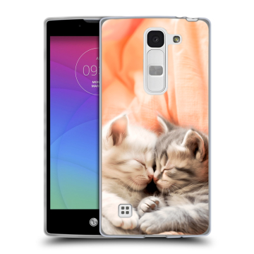 Силиконовый чехол на LG Spirit с принтом Котята