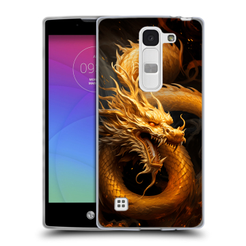 Силиконовый чехол на LG Spirit с принтом Золотой дракон Силиконовый чехол на LG Spirit с принтом Золотой дракон