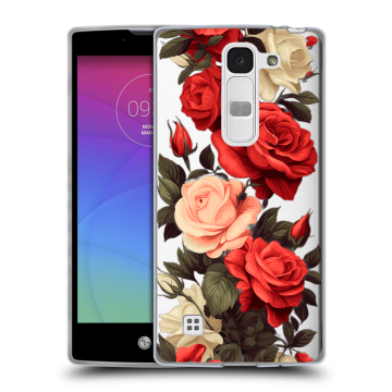Силиконовый чехол на LG Spirit с принтом Розы