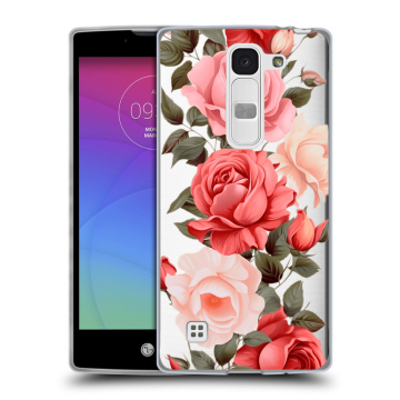 Силиконовый чехол на LG Spirit с принтом Розы