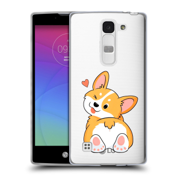 Силиконовый чехол на LG Spirit с принтом Корги