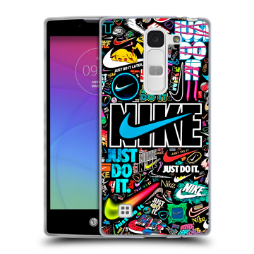 Силиконовый чехол на LG Spirit с принтом найк nike черный Силиконовый чехол на LG Spirit с принтом найк nike черный