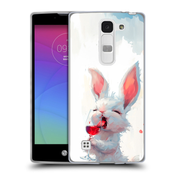 Силиконовый чехол на LG Spirit с принтом кролик зайчик