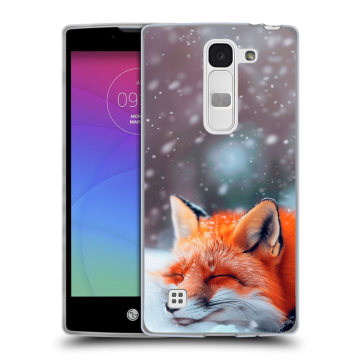 Силиконовый чехол на LG Spirit с принтом лиса