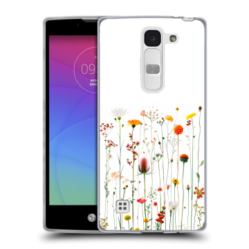 Силиконовый чехол на LG Spirit с принтом цветы