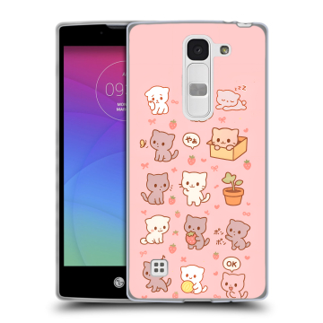 Силиконовый чехол на LG Spirit с принтом Hello Kitty Хелоу Кити