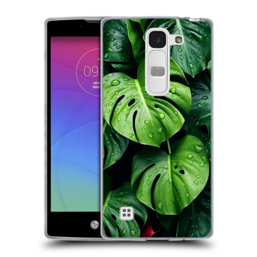 Силиконовый чехол на LG Spirit с принтом Листья