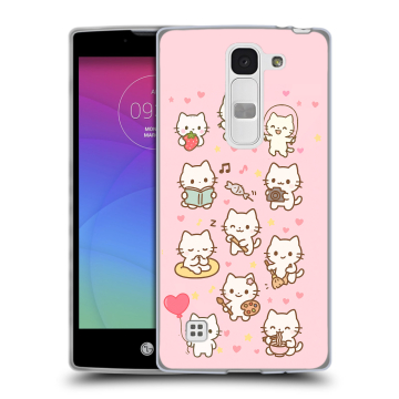 Силиконовый чехол на LG Spirit с принтом Hello Kitty Хелоу Кити