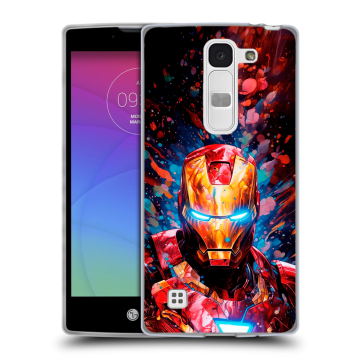 Силиконовый чехол на LG Spirit с принтом Железный человек Ironman